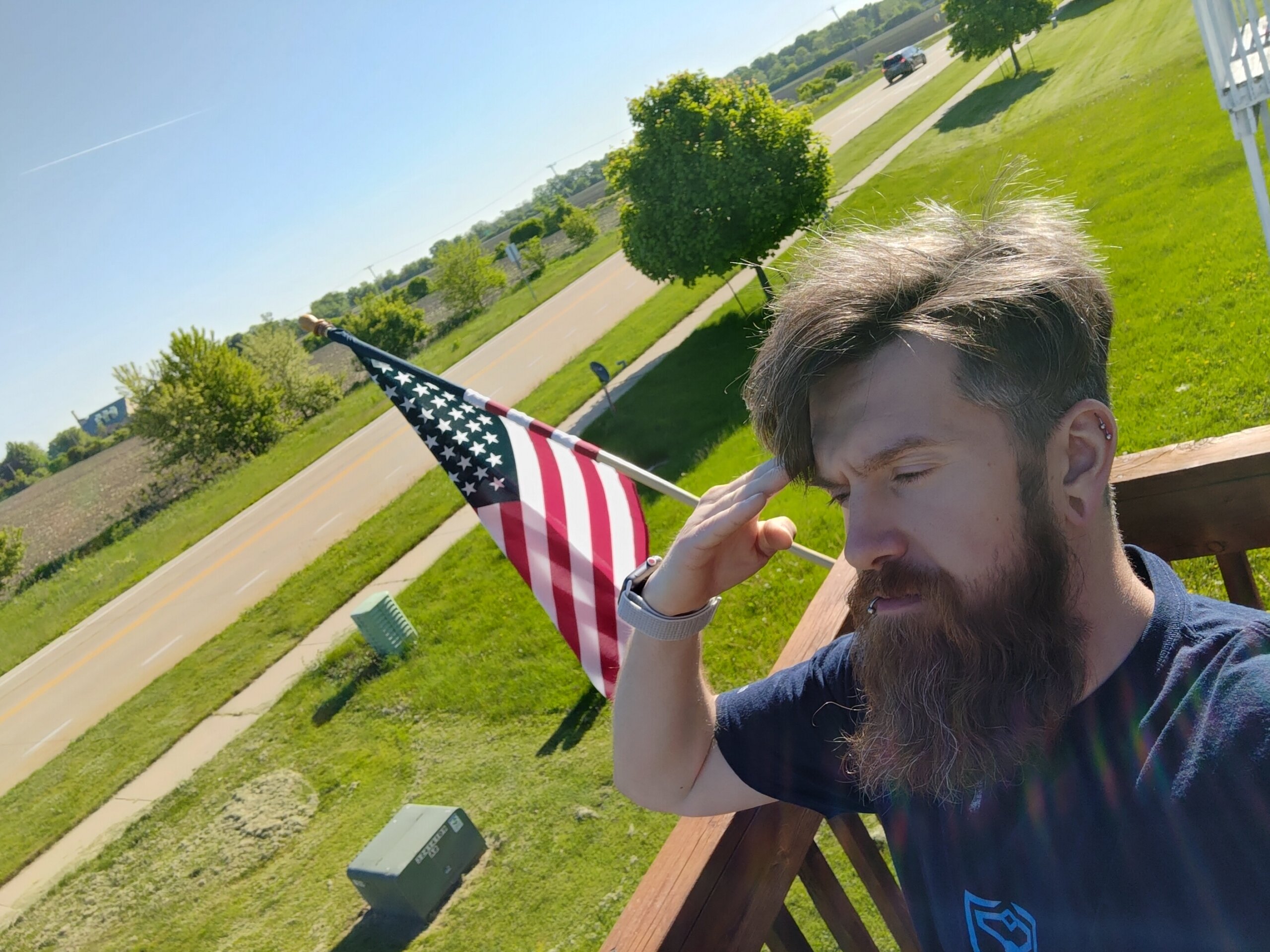 Scott Lantow salute american flag patriot 2